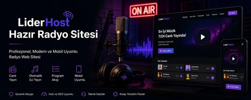 LiderHost Hazır Radyo Websitesi